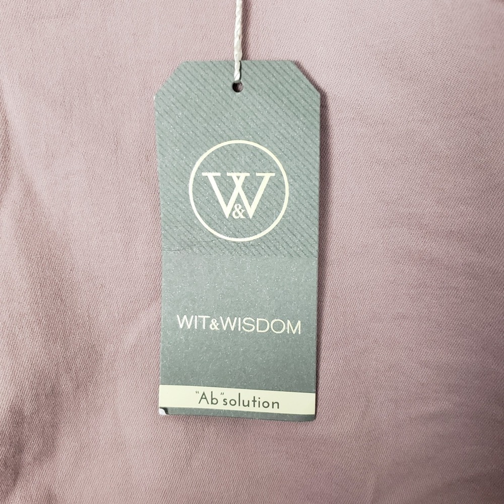 Wit & Wisdom Elastic Waist Denim Shorts Mauve Smokey Twilight Coastal Summer NWT - Picture 6 of 10